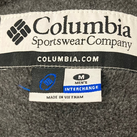 Columbia Interchange Fleece Lined Black & Gray Winter Jacket Mens Medium - Picture 11 of 15